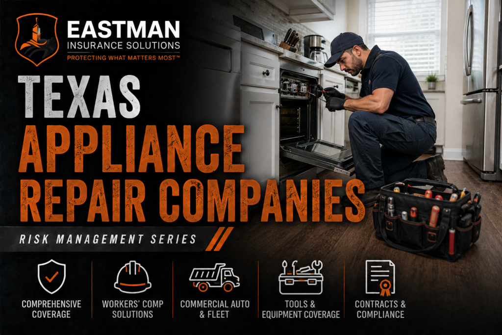 Texas appliance repair technician servicing residential equipment with professional diagnostic tools.
