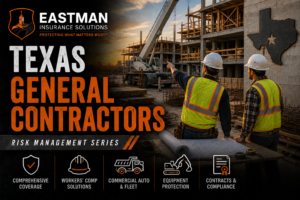 Texas general contractors overseeing an active commercial construction project.