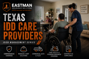 Texas IDD care professionals supporting individuals in a residential care environment.
